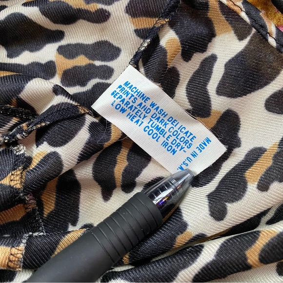 ❌SOLD🏷️Vintage 70s Vanity Fair Leopard Print Slip Dress Size 36 - Picture 9 of 9